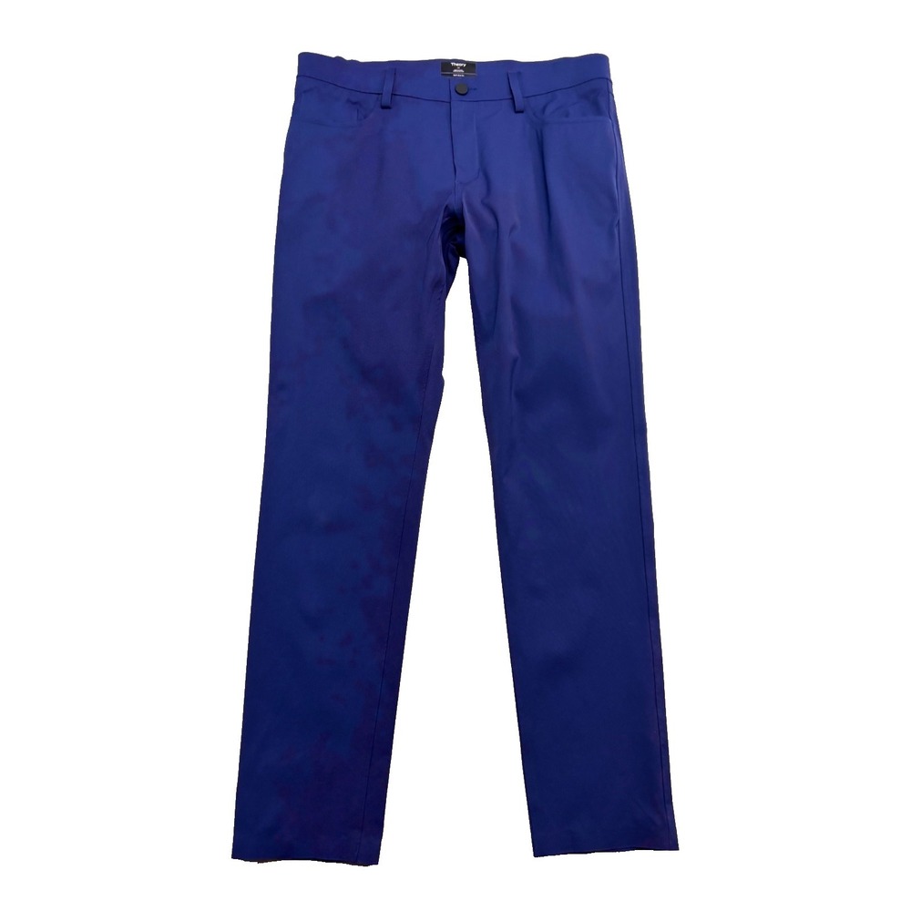 Theory 33x31 Royal Blue Tech Neoteric Stretch Pants‎ Raffi Slim Fit Performance